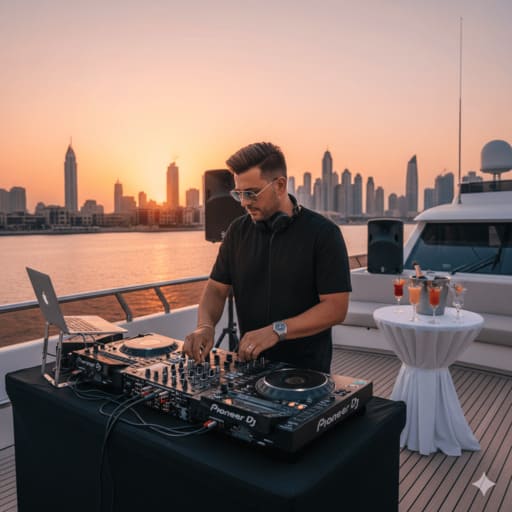 Luxury yacht entertainment in Dubai with premium DJ services.