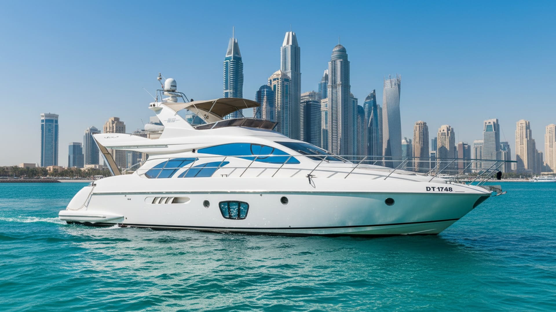 Wave Destiny 55 ft luxury yacht at Dubai Marina