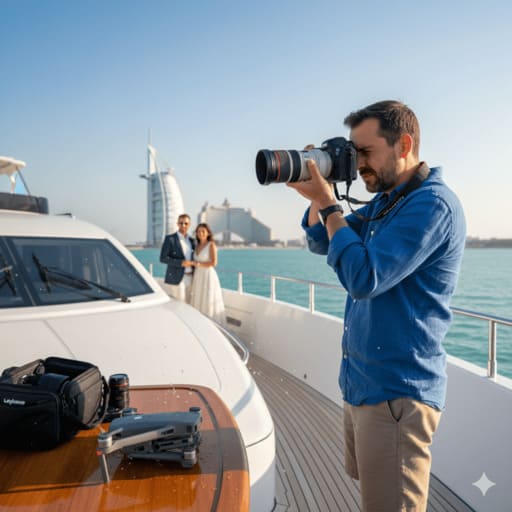 Professional luxury yacht photography and videography Dubai.