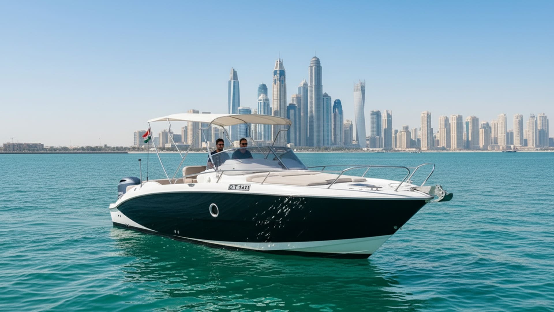 Spacious deck and comfortable seating on Mystic Lightning 27 ft