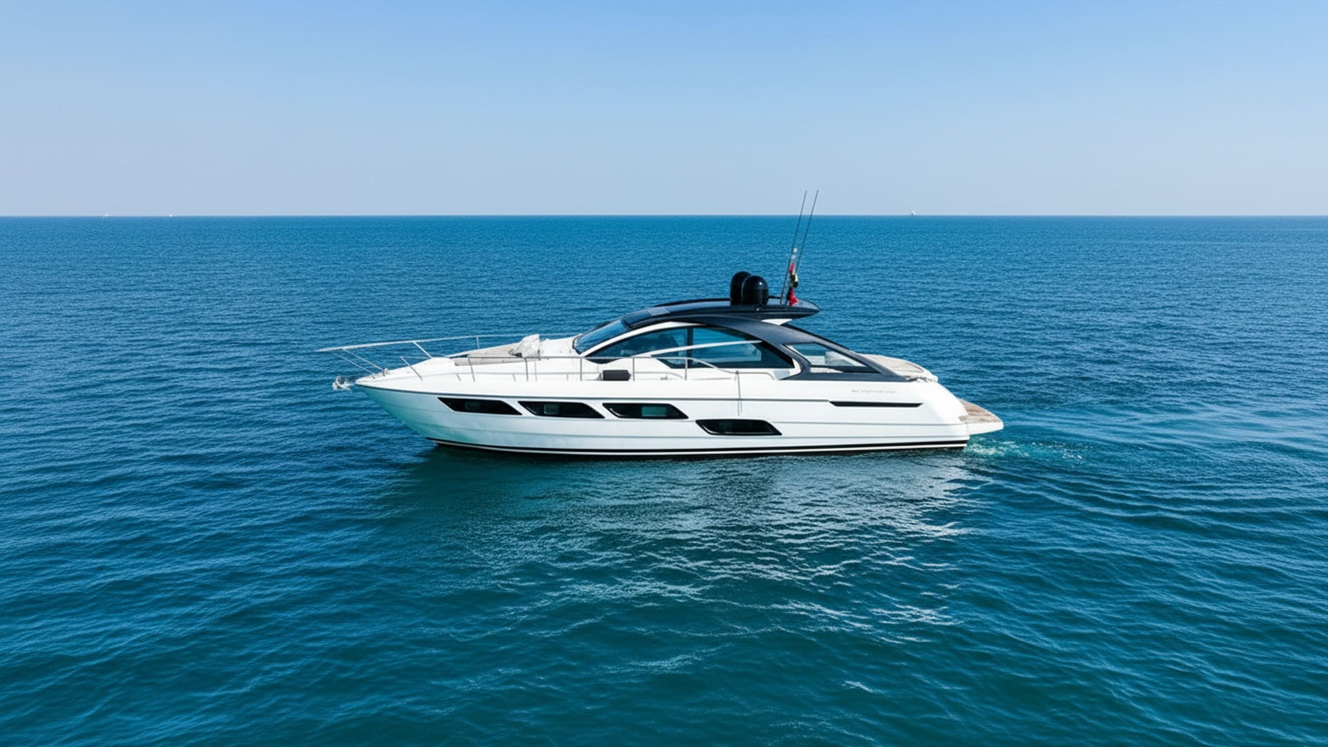 Sleek exterior of Grand Empress 52 ft premium yacht